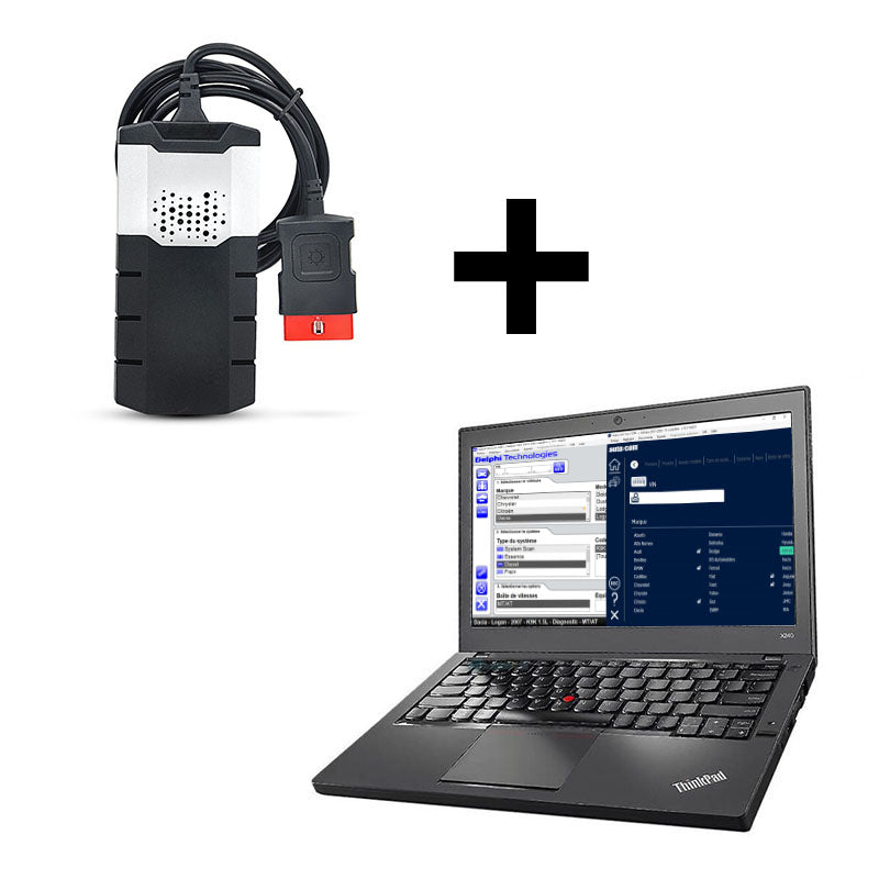 VALISE DE DIAGNOSTIQUE MULTIMARQUE DELPHI 2021 + PC I5 SSD PRET A L'EMPLOI - Obd2 Diagnostique