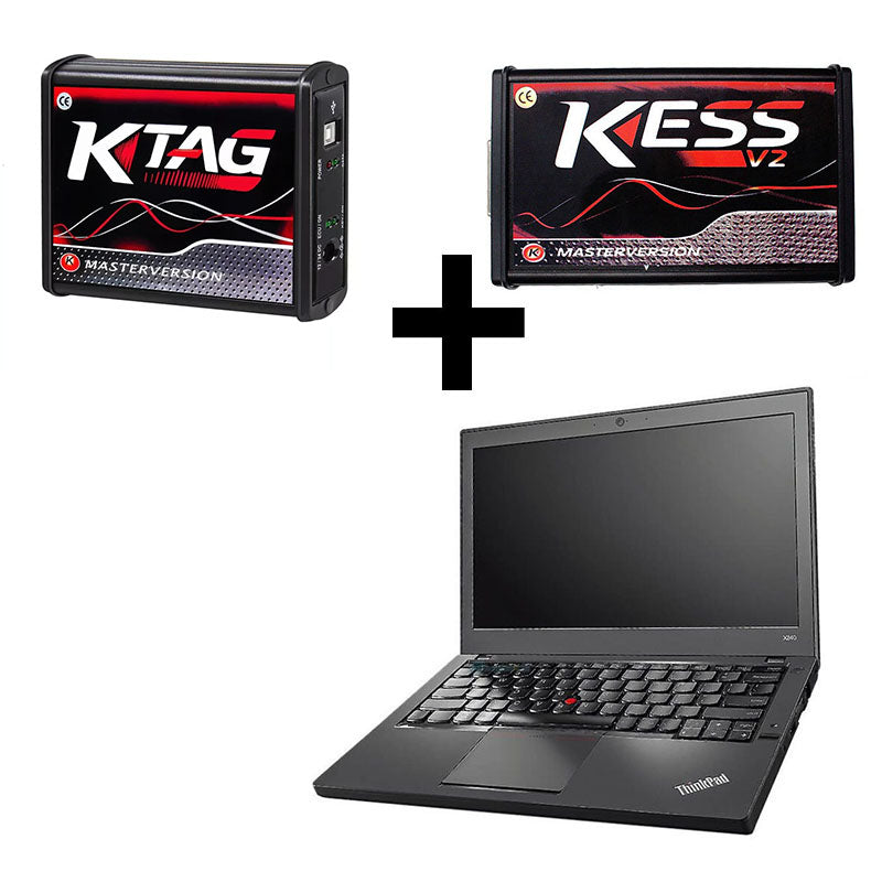 PACK COMPLET KTAG + KESS V2 + PC LENOVO X240 I5 SSD - Obd2 Diagnostique